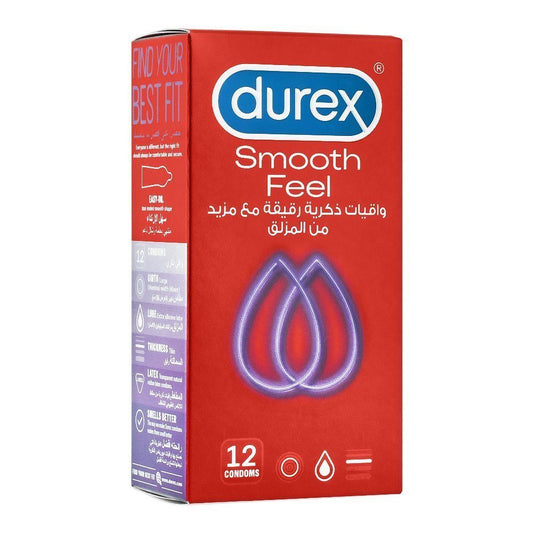 Durex Smooth Feel Condoms, 12-Pack