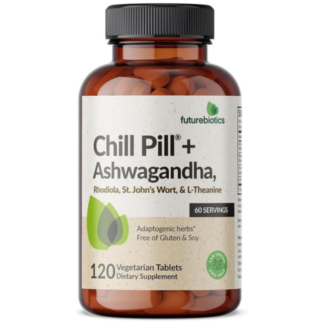 Futurebiotics Chill Pill + Ashwagandha, Rhodiola, St. John’s Wort, & L-Theanine