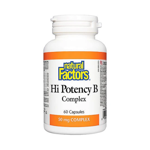 Natural Factors Hi Potency B-50 B Complex, 60 Ct